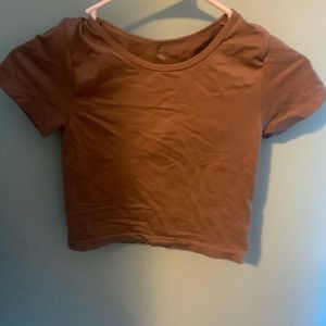 Brown crop top